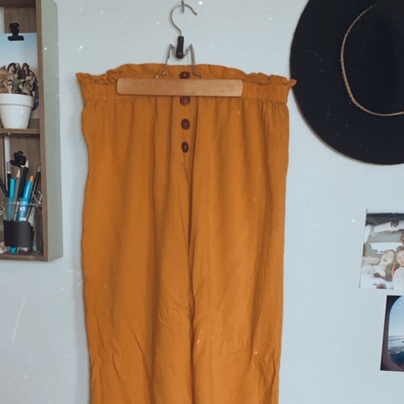 yellow flowy pants ! - Picture 2 of 3